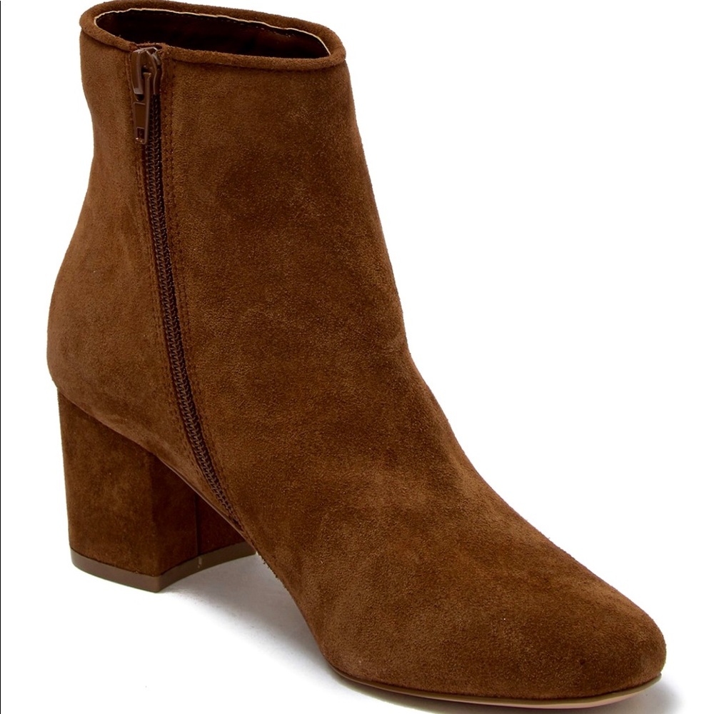 STEVE MADDEN Cognac Sue Suede Ankle Boots